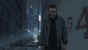 Niko Bellic in GTA 4, representing dark and serious story tone